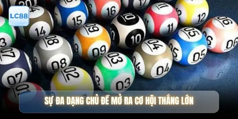 Sự đa dạng chủ đề mở ra cơ hội thắng lớn